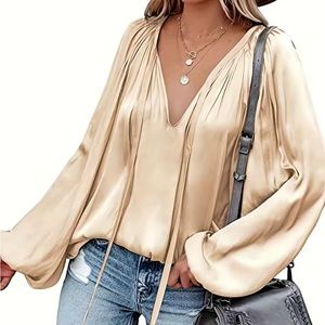 Lantern Sleeve tie front festive blouse XXL